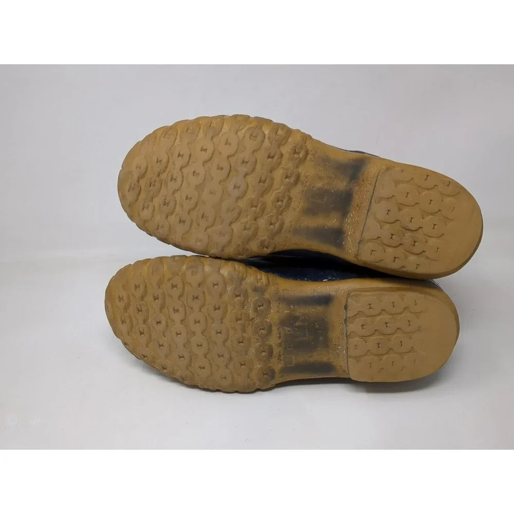 LL Bean Women's Size‎ 7 Leather Duck Boots Made in USA Tan Blue 6